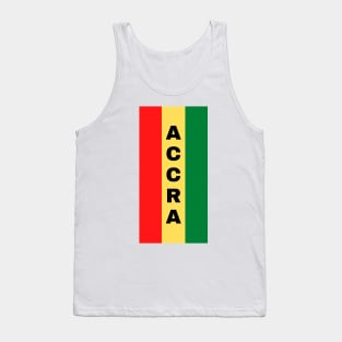 Accra City in Ghana Flag Colors Vertical Tank Top